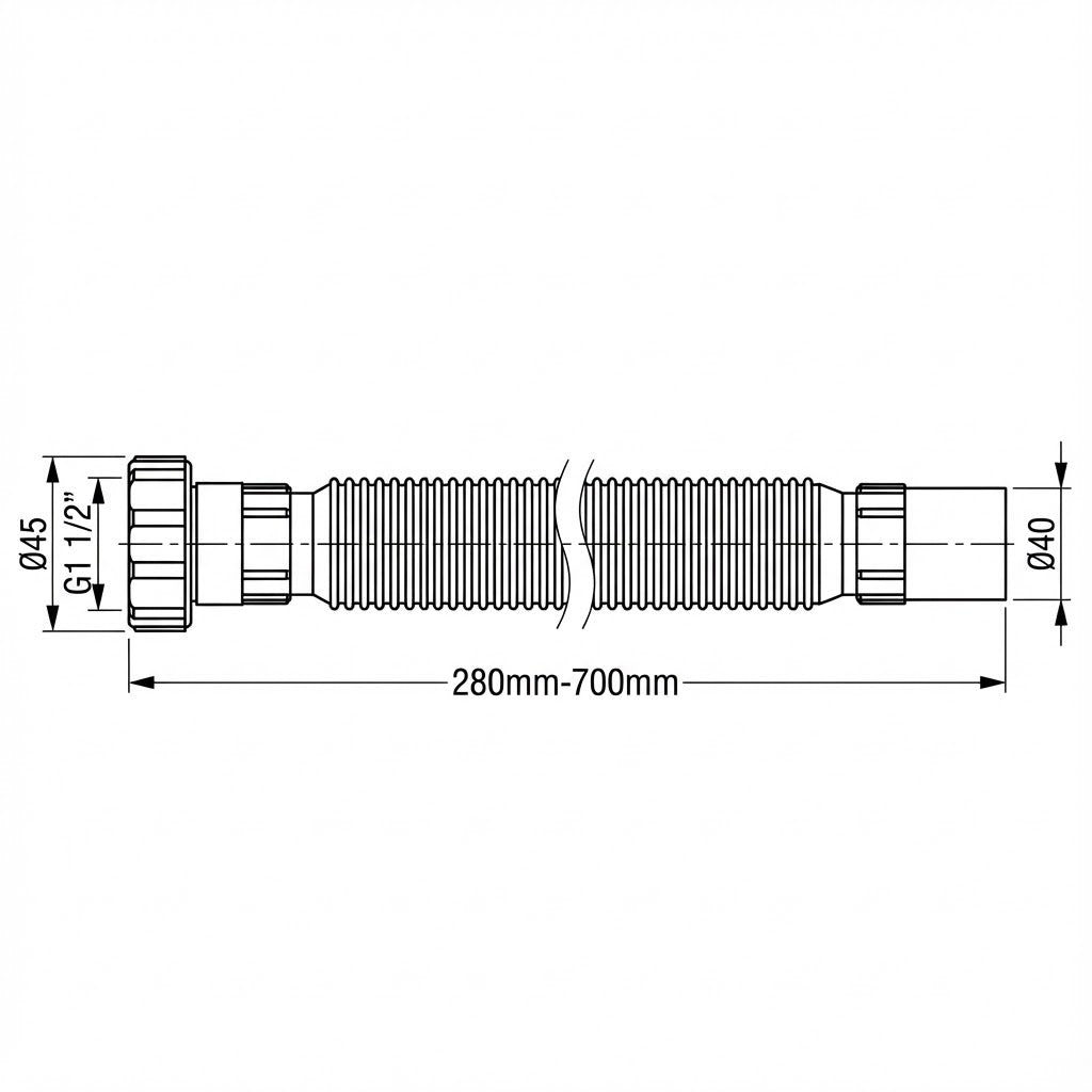 Гъвкава връзка с гайка 1 1/2