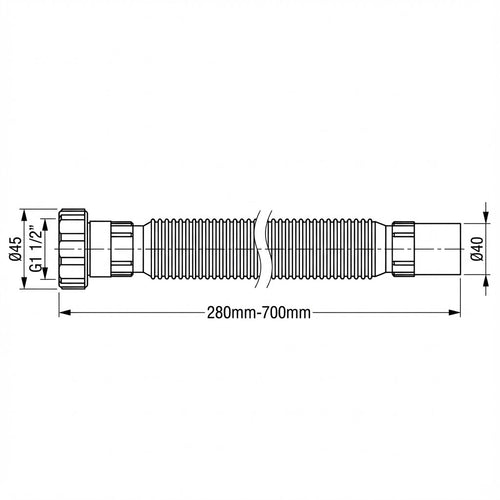 Гъвкава връзка с гайка 1 1/2