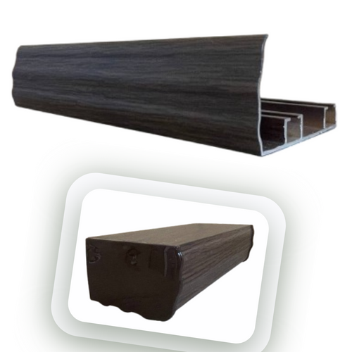 Алуминиев Двуканален корниз с бленда